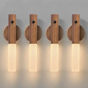 Luminária com sensor de movimento, Recarregável, Magnética para parede. LED com luz quente